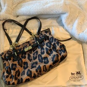 Coach Cheetah Satchel Purse